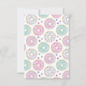 Niedliches Donut-Muster RSVP Karte (Rückseite)