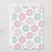 Niedliches Donut-Muster Save The Date (Rückseite)