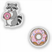 Niedliches Donut Sticker Set - Kawaii & farbenfroh (Vorderseite)