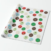 Niedliches Donut-Weihnachtswrapppapier Geschenkpapier (Ungerollt)