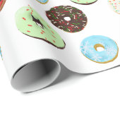 Niedliches Donut-Weihnachtswrapppapier Geschenkpapier (Rolleneckpunkt)
