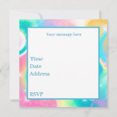 Niedliches Donuts Party Einladung (Rückseite)