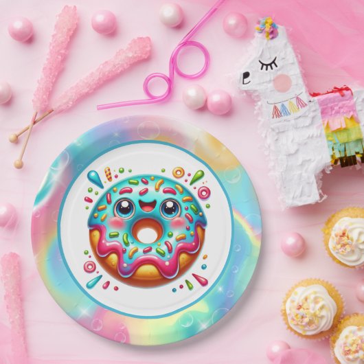 Niedliches Donuts Party Pappteller (Party)