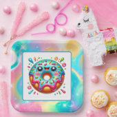 Niedliches Donuts Party Pappteller (Party)