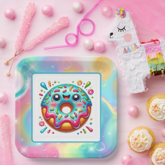 Niedliches Donuts Party Pappteller (Party)