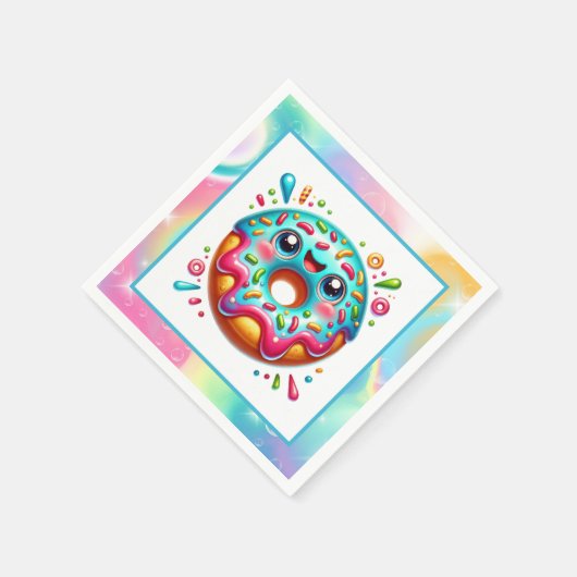 Niedliches Donuts Party Serviette (Ecke)