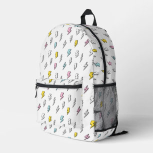 Niedliches Doodle-Blitzmuster Bedruckter Rucksack