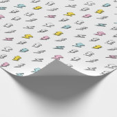 Niedliches Doodle-Blitzmuster Geschenkpapier (Ecke)