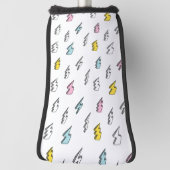 Niedliches Doodle-Blitzmuster Golf Headcover (Rotieren 90)