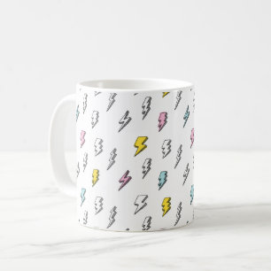 Niedliches Doodle-Blitzmuster Kaffeetasse
