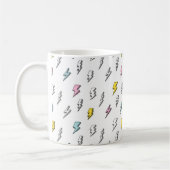 Niedliches Doodle-Blitzmuster Kaffeetasse (Links)