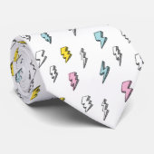 Niedliches Doodle-Blitzmuster Krawatte (Gerollt)