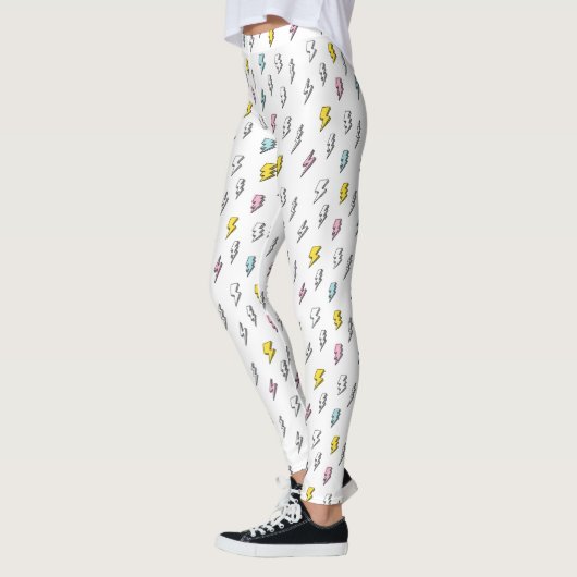 Niedliches Doodle-Blitzmuster Leggings (Links)