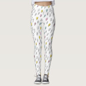 Niedliches Doodle-Blitzmuster Leggings (Vorderseite)