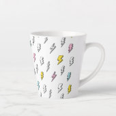 Niedliches Doodle-Blitzmuster Milchtasse (Rechts)