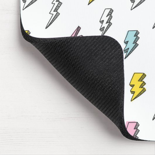 Niedliches Doodle-Blitzmuster Mousepad (Ecke)
