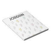 Niedliches Doodle-Blitzmuster Notizblock (angewinkelt)