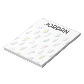 Niedliches Doodle-Blitzmuster Notizblock (Rotiert)