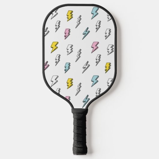 Niedliches Doodle-Blitzmuster Pickleball Schläger (Vorderseite)
