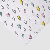 Niedliches Doodle-Blitzmuster Seidenpapier (Ausschnitt)