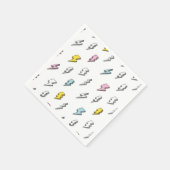 Niedliches Doodle-Blitzmuster Serviette (Ecke)