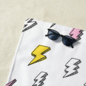 Niedliches Doodle-Blitzmuster Strandtuch (Beispiel)