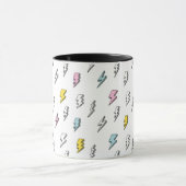 Niedliches Doodle-Blitzmuster Tasse (Zentrum)