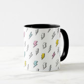 Niedliches Doodle-Blitzmuster Tasse (VorderseiteRechts)