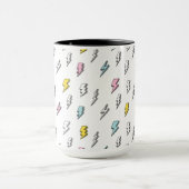 Niedliches Doodle-Blitzmuster Tasse (Zentrum)