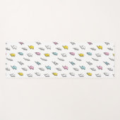 Niedliches Doodle-Blitzmuster Yogamatte (Vorderseite (Horizontal))