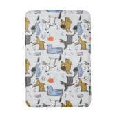 Niedliches Doodle-Dog-Muster Badematte (Vorderseite Vertikal)
