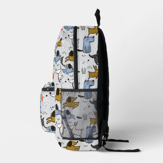 Niedliches Doodle-Dog-Muster Bedruckter Rucksack (Rechts)