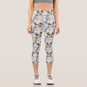 Niedliches Doodle-Dog-Muster Capri Leggings (Vorderseite)