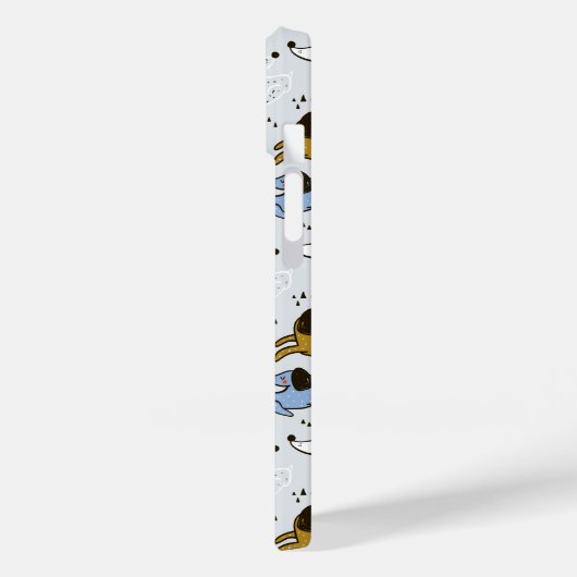 Niedliches Doodle-Dog-Muster Case-Mate iPhone Hülle (Rückseite / Links)