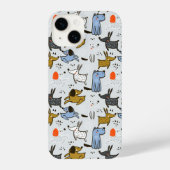 Niedliches Doodle-Dog-Muster iPhone Hülle (Rückseite)