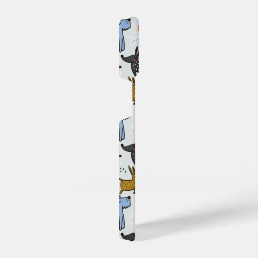 Niedliches Doodle-Dog-Muster iPhone Hülle (Rechte Seite)