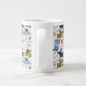 Niedliches Doodle-Dog-Muster Jumbo-Tasse (Rückseite)
