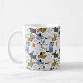 Niedliches Doodle-Dog-Muster Kaffeetasse (Links)