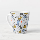 Niedliches Doodle-Dog-Muster Milchtasse (Linke Ecke)