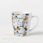 Niedliches Doodle-Dog-Muster Milchtasse (Rechts)