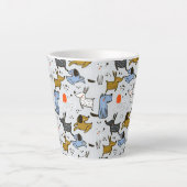 Niedliches Doodle-Dog-Muster Milchtasse (Vorderseite)