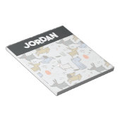 Niedliches Doodle-Dog-Muster Notizblock (angewinkelt)