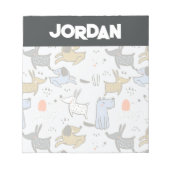 Niedliches Doodle-Dog-Muster Notizblock (Vorderseite)