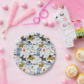 Niedliches Doodle-Dog-Muster Pappteller (Party)