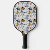 Niedliches Doodle-Dog-Muster Pickleball Schläger (Rückseite)
