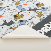 Niedliches Doodle-Dog-Muster Sherpadecke (3/4)