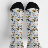 Niedliches Doodle-Dog-Muster Socken (Oben)