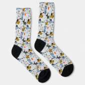 Niedliches Doodle-Dog-Muster Socken (Rechts)