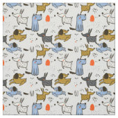 Niedliches Doodle-Dog-Muster Stoff (Muster)