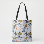Niedliches Doodle-Dog-Muster Tasche (Vorderseite)